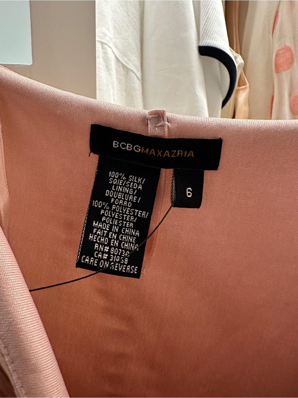 BCBGMaxAzria Dusty Rose Tiered Spaghetti-Strap Dress with Waist Tie - Picture 2 of 4